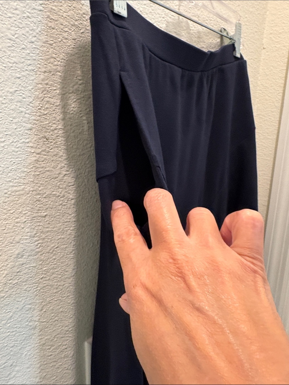 Women's Assymetrical Skirt in Navy - Classic Everyday Style